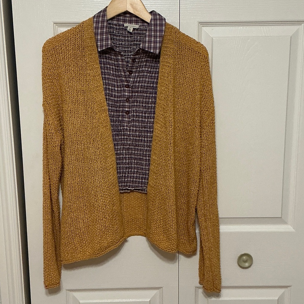 Wishlist Golden Open-Front Cardigan